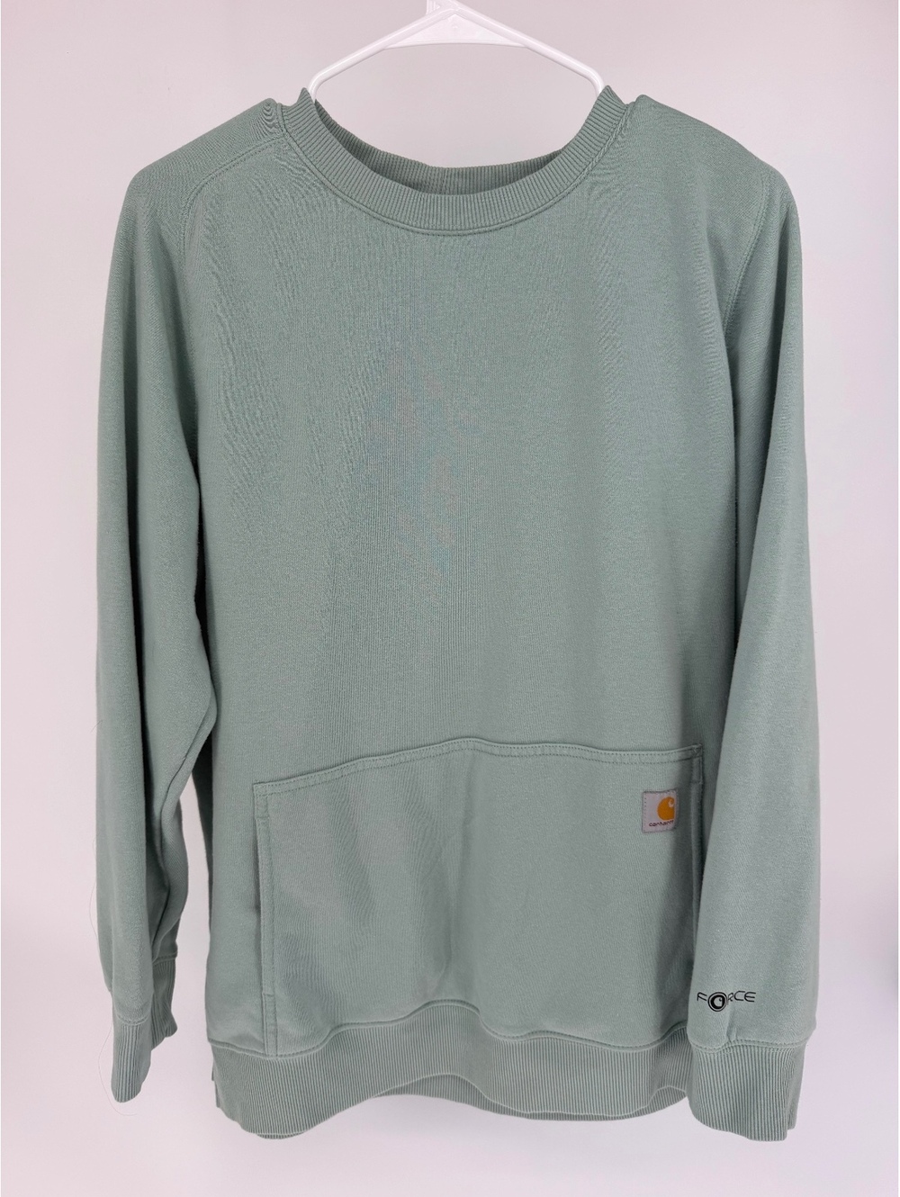 Carhartt Force Relaxed Fit Pullover Sweatshirt Large Sage Green